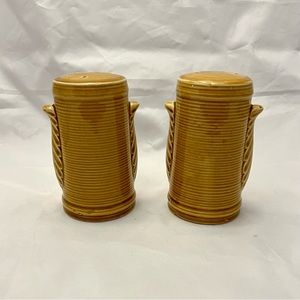 Golden Wheat Ceramic Shakers, Japanese, Original Stoppers VTG